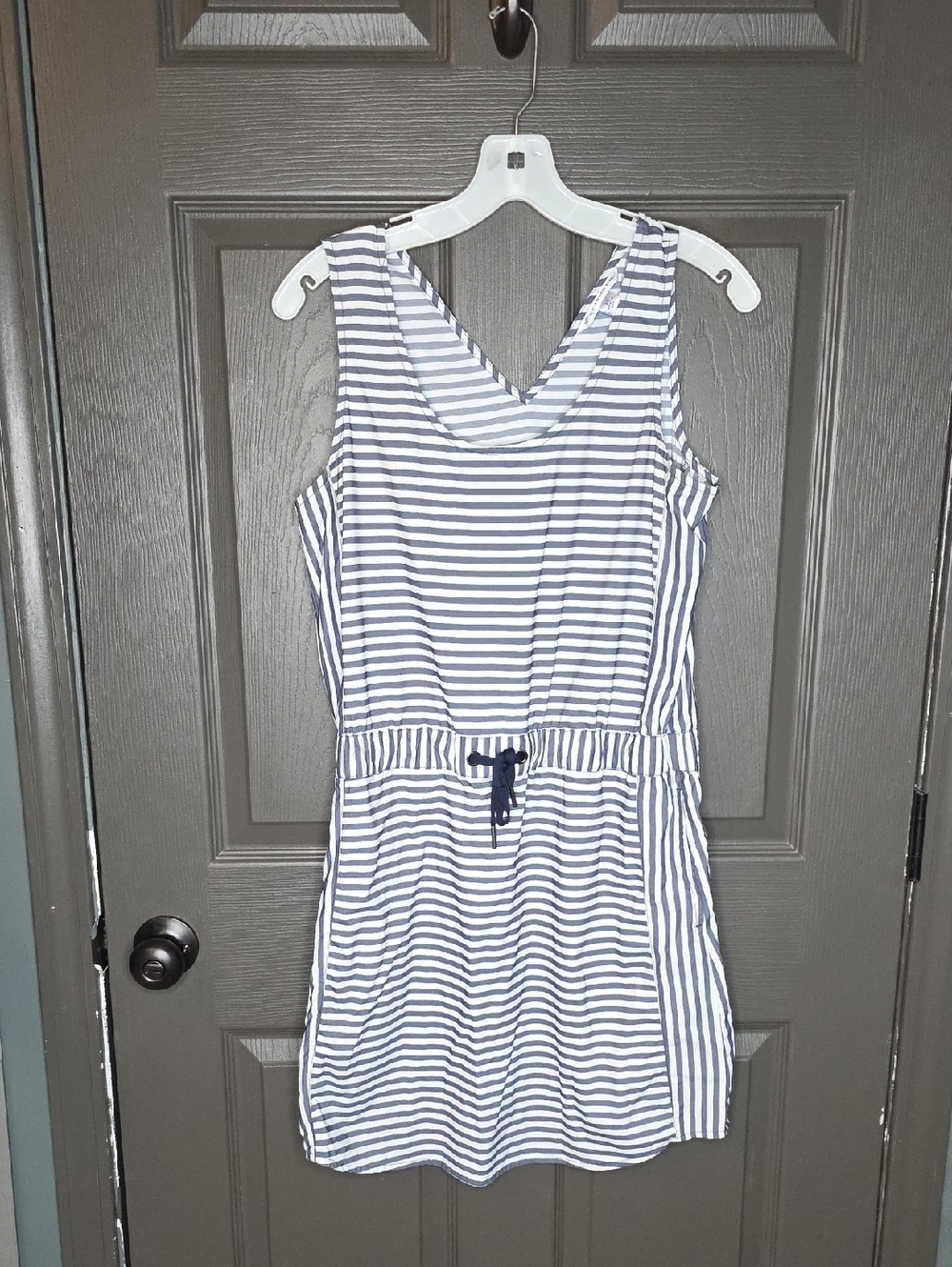 Southern Tide Navy & White Striped Sleeveless Dress Sz MEDIUM